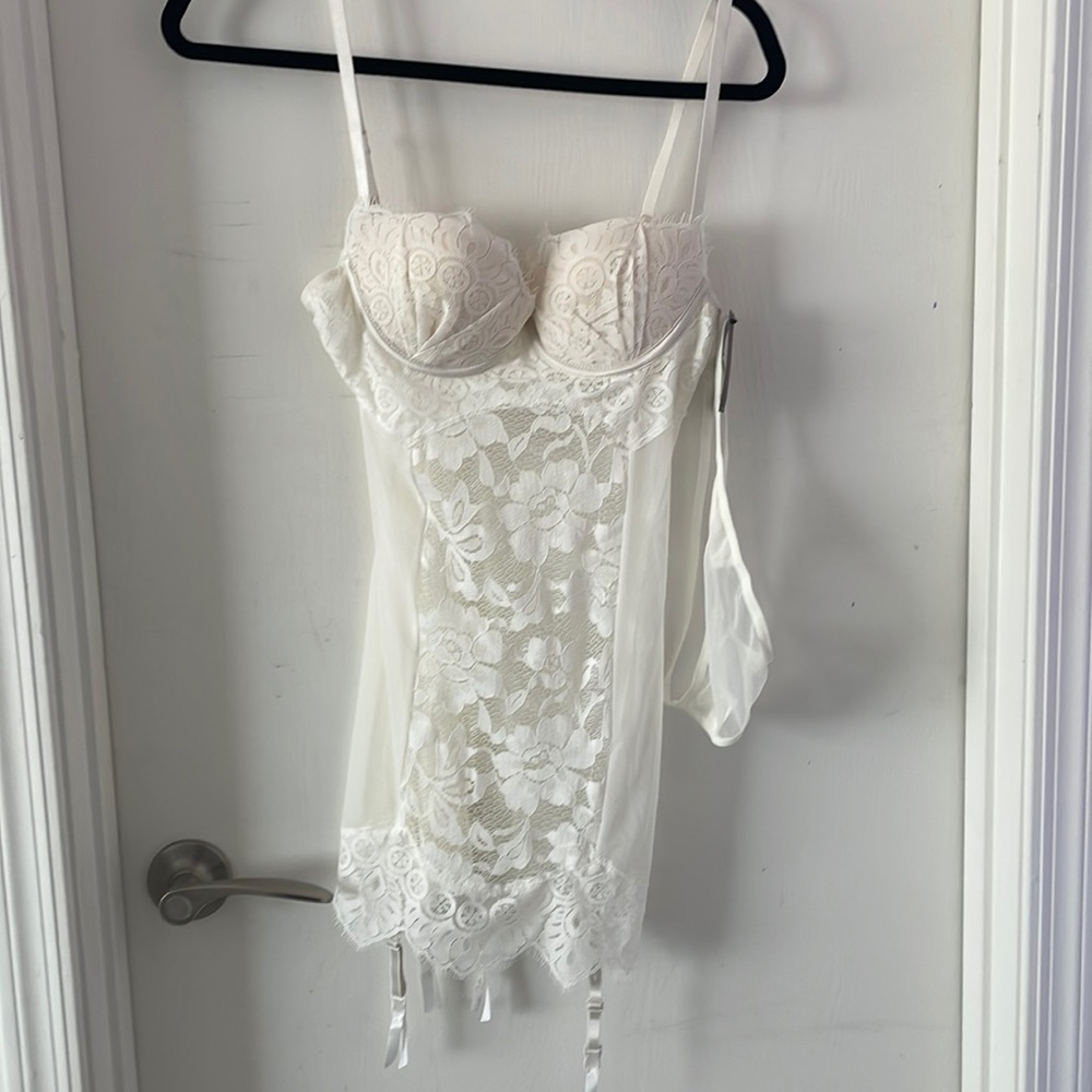 Stephanie Lace and Mesh eyelash Chemise